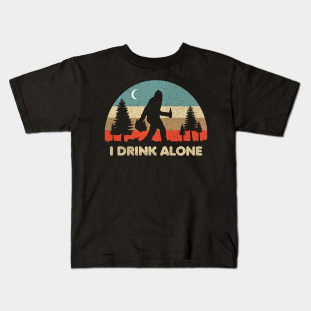 Drink alone Kids T-Shirt by Eoli Studio